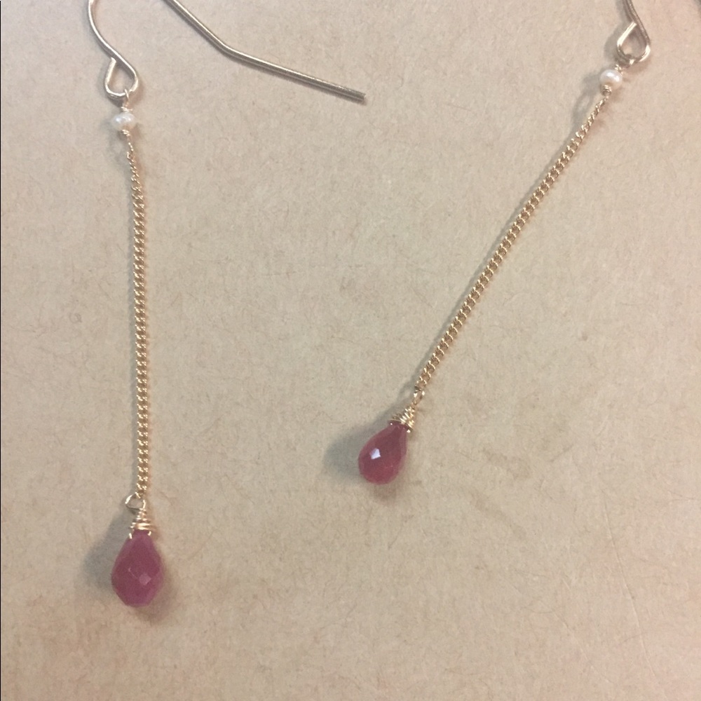 Wire wrap earrings 💎 gemstones